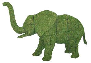 Elephant, 60 inch  (Mossed) 60 inch  x 89 inch  x 29 inch