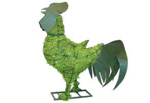 Rooster, Metal, 28 inch  (Mossed) 28 inch  x 23 inch  x 12 inch