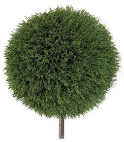 18 inch diameter Ultraviolet Cedar Ball Topiary