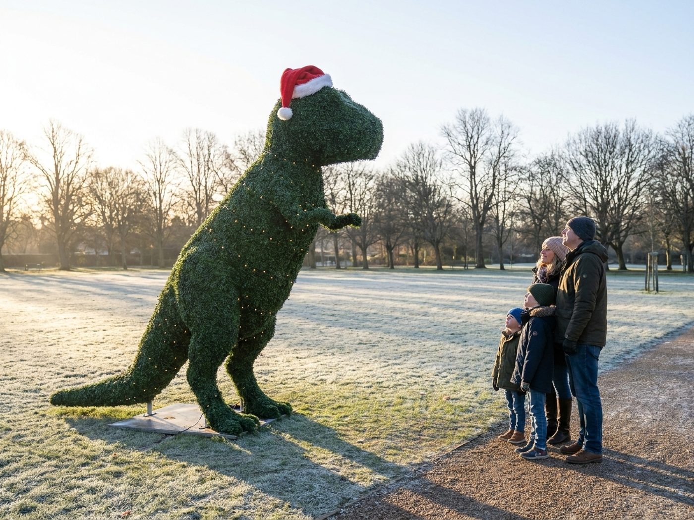 The T-Rex in a Santa hat — concept render