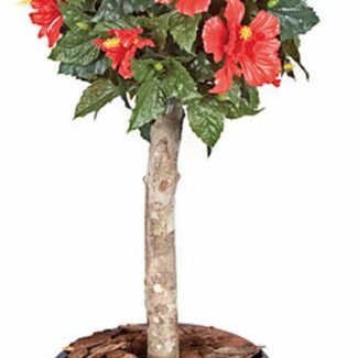3 and half Foot Polyblend Hibiscus Ball Topiary | TOPIARYTREE.NET