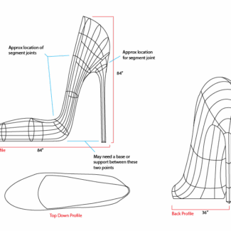 Topiary High Heel Shoes- Lady