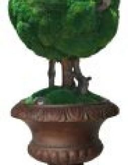 Single Moss Ball Preserved Topiary in Resin Urn | TOPIARYTREE.NET