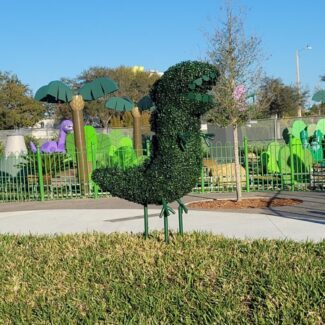 5 Foot Topiary T-Rex Dinosaur - Whimsical Park Design | TOPIARYTREE.NET