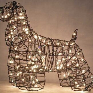Cocker Spaniel Wire Frame Topiary, 21 inch   (Lit) 21 inch  x 28 inch  x 11 inch | TOPIARYTREE.NET