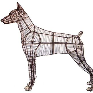 Doberman, 36 inch (Frame) 36 inch x 40 inch x 10 inch | TOPIARYTREE.NET
