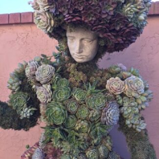 6 foot Tall Topiary Standing Lady Painting | TOPIARYTREE.NET