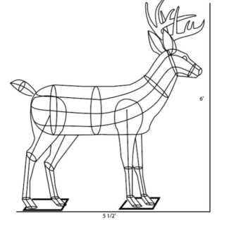 Topiary Deers - Sitting, Standing, Family & More Natural Settings | TOPIARYTREE.NET