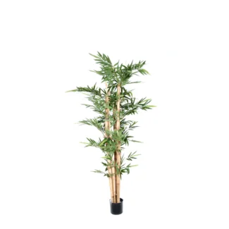 8' PTD GIANT TRUNK BAMBOO TREE X3 W/1216LVS COLORS: BLK, NAT | TOPIARYTREE.NET