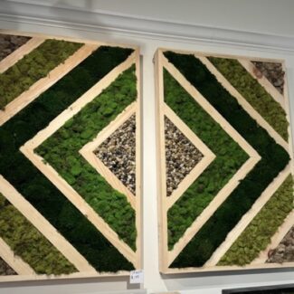 Living wall art with triangles | TOPIARYTREE.NET