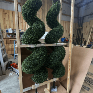 86 inch policaise foliage spiral with armature for cementing into the ground | TOPIARYTREE.NET