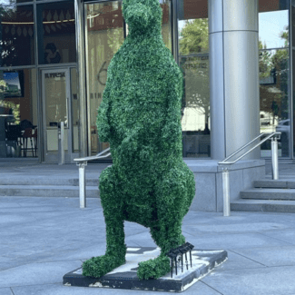 9 foot Kangaroo + Baby with Outdoor Boxwood Foliages | TOPIARYTREE.NET