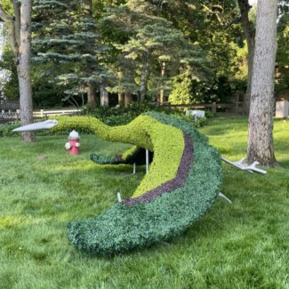 4 x 12  foot Topiary Herring – Multi Colors Outdoor Boxwoods