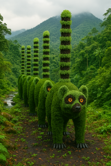 Reference photo of lemurs in a Madagascar rainforest setting