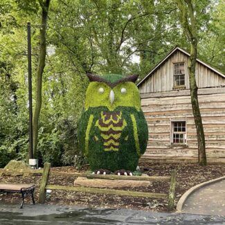 12 foot Topiary Owl - Multi Colors Outdoor Boxwoods- Whimsical Look