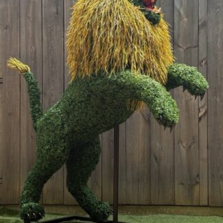 9 foot Rearing Lion Topiary