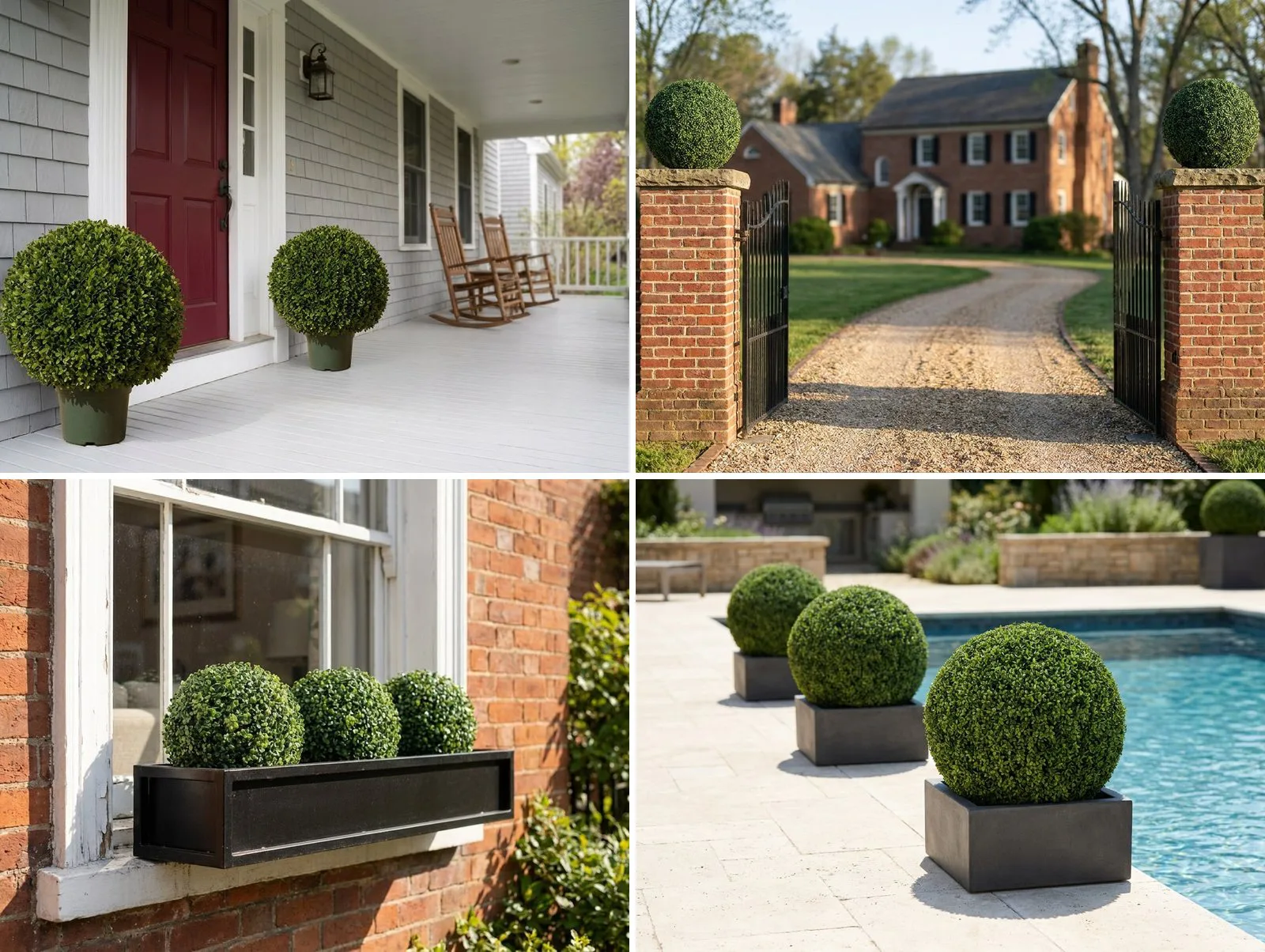 Choosing an Artificial Boxwood Ball: Size, Pairs and Mounting
