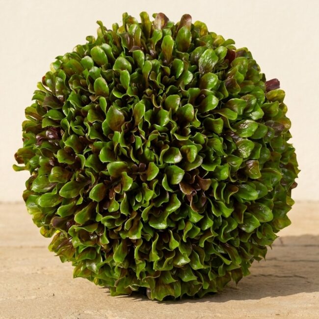 Green Leaf Topiary Ball, 13 Inch