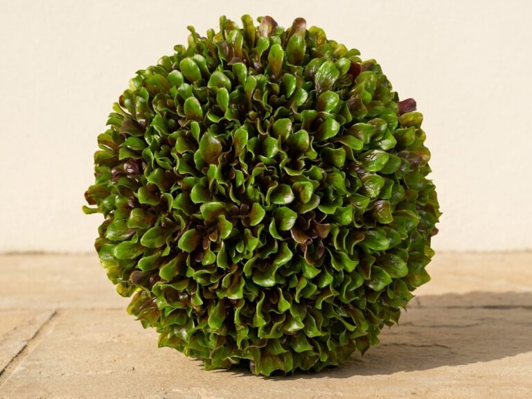 Green Leaf Topiary Ball, 13 Inch
