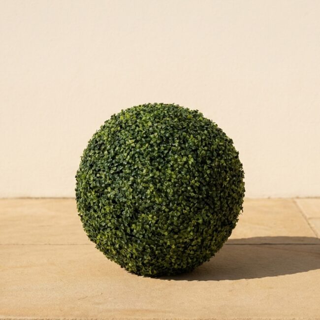 Outdoor Traditional Boxwood Ball Topiary, 20 inch