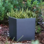 Cube Planter — Dark Grey