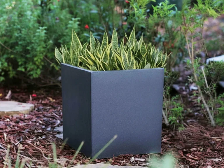Cube Planter, Dark Grey