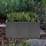 Rectangular Box Planter — Dark Grey