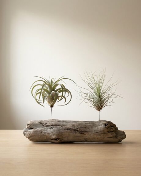 Two Air Plants on Natural Driftwood, Centerville Beach CA