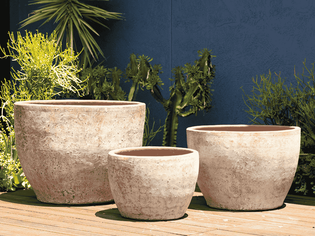 Extra Large Rimless Parco Planter — Set of 2