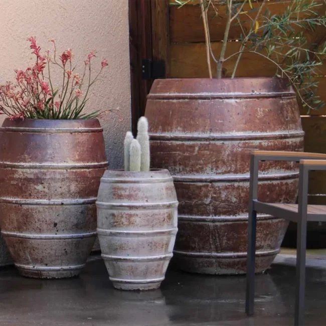 Lined Jar Planter — Set of 3