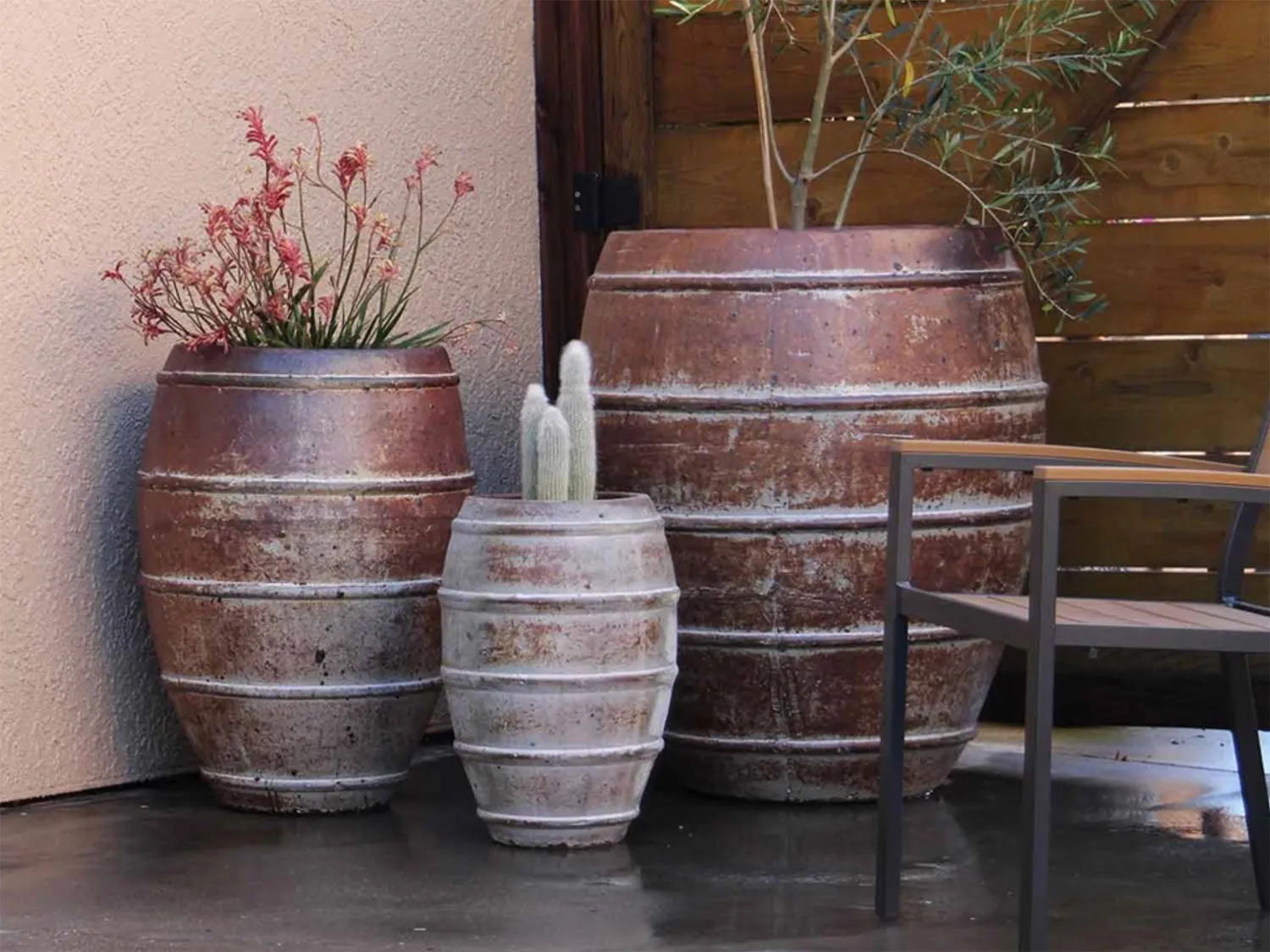 Lined Jar Planter — Set of 3
