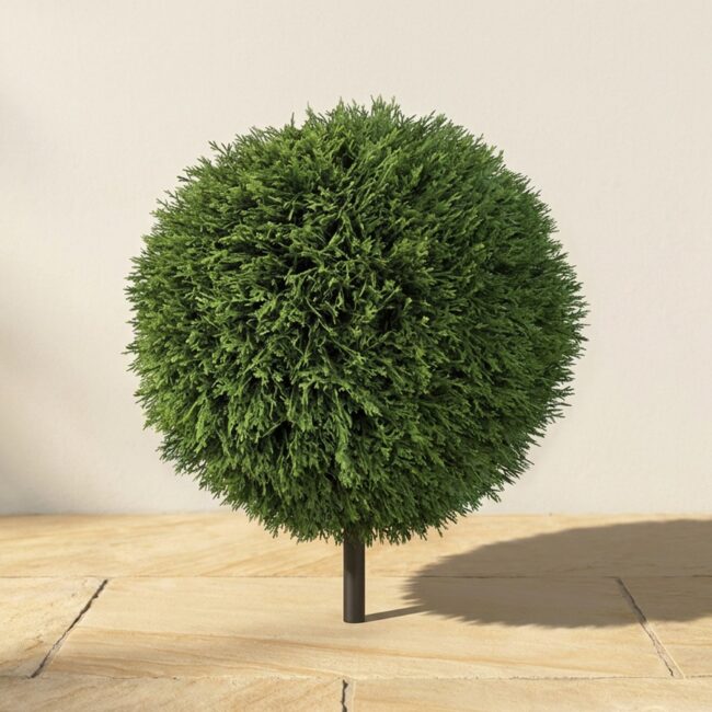 Ultraviolet Cedar Ball Topiary, 24 in