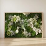 Preserved Moss and Air Plant Topiary Wall Art, 24 x 48 inch