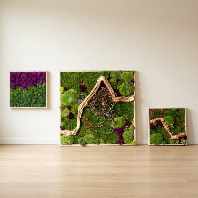 Preserved Moss Wall Art, 3-Piece Set