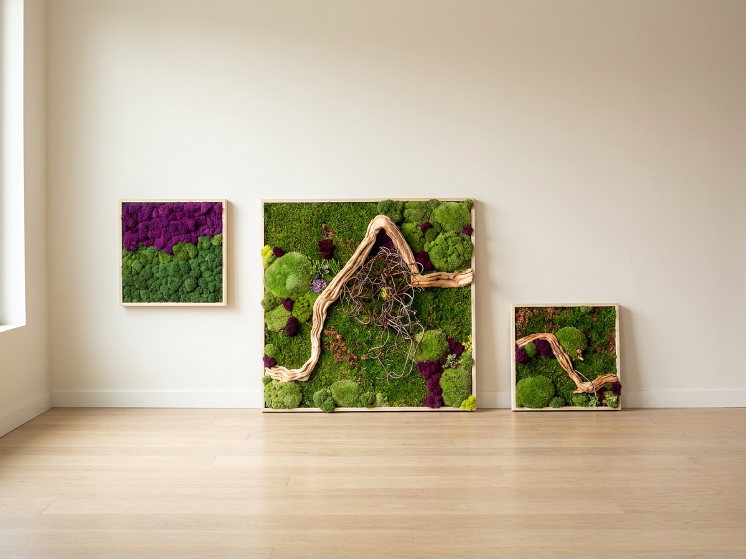 Preserved Moss Wall Art, 3-Piece Set