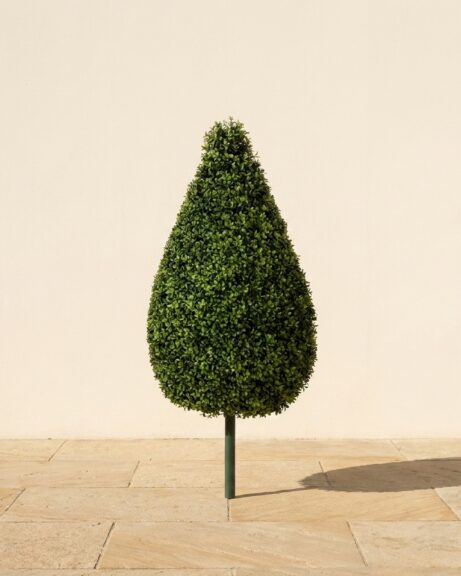 36-Inch Artificial English Boxwood Teardrop Topiary