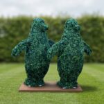 Penguins Holding Hands Topiary, 4 ft
