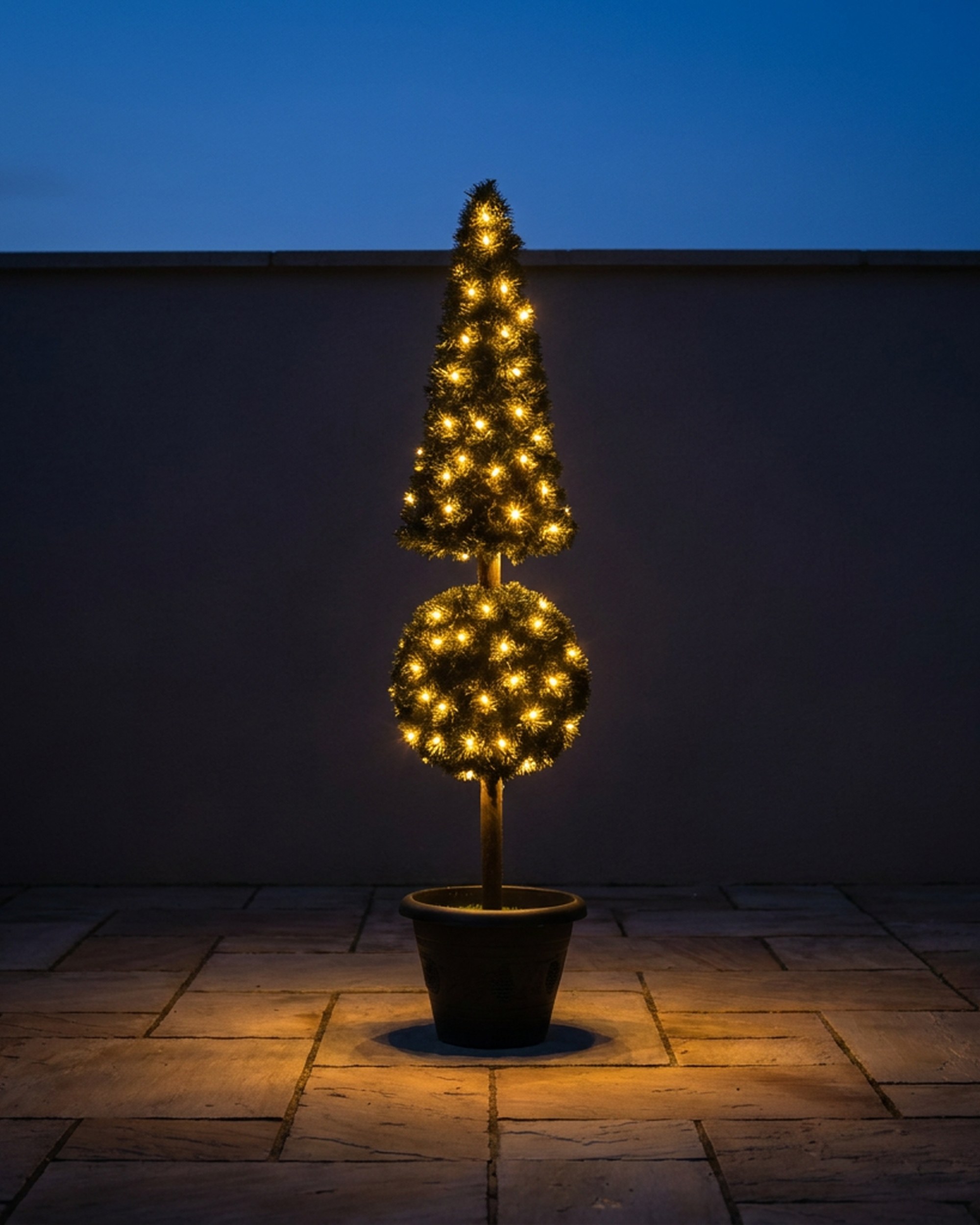 Pine Cone With Topiary, Lighted, 6 ft Pine Cone With Topiary, Lighted, 6 ft