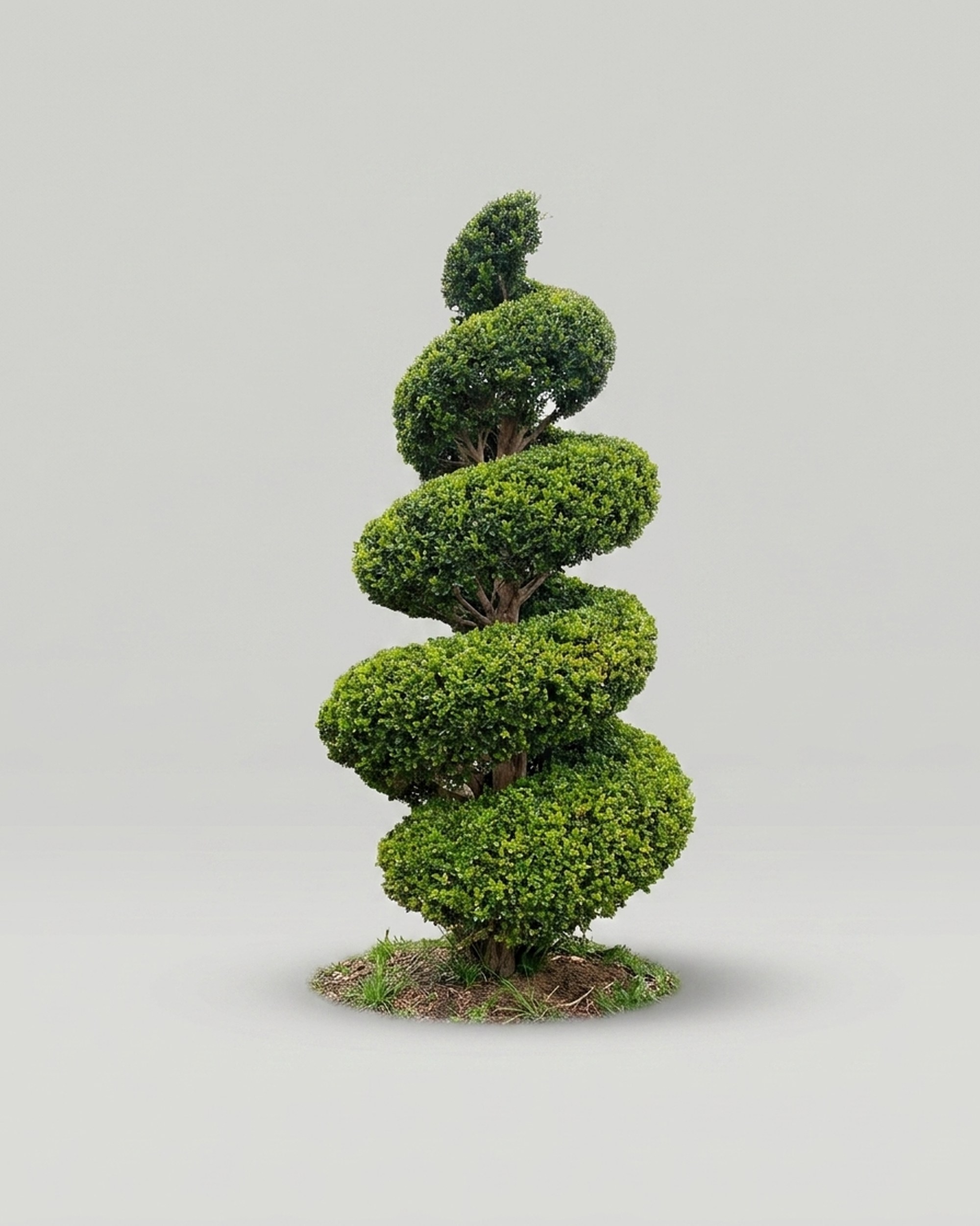 9 ft Live Green Beauty Spiral Boxwood Topiary