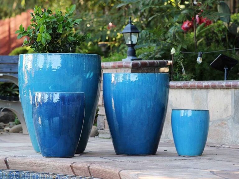 Catalina Pots, Set of 4: Falling Aqua
