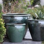 Fish Bowl Planter — Set of 3 — Peacock Green
