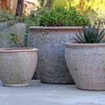 Rounded Rim Parco Planter — Set of 3 — Heirloom White
