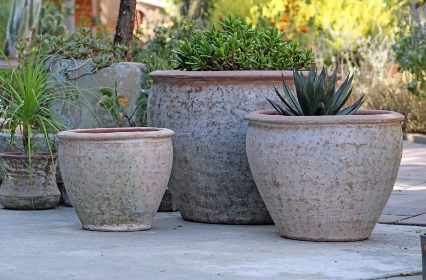 Rounded Rim Parco Planter: Set of 3, Heirloom White