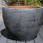 Extra Large Rimless Parco Planter — Set of 3 — Graphite