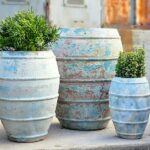 Lined Jar Planter — Set of 3 — Atlantis Sky
