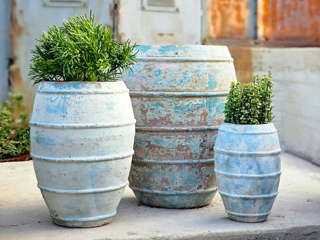 Lined Jar Planter — Set of 3