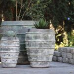Lined Jar Planter — Set of 3 — Verdigris