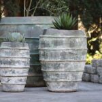Lined Jar Planter — Set of 3 — Verdigris