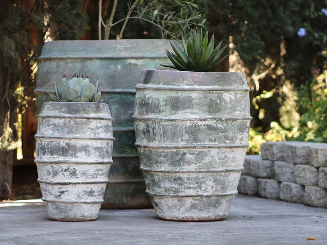 Lined Jar Planter — Set of 3