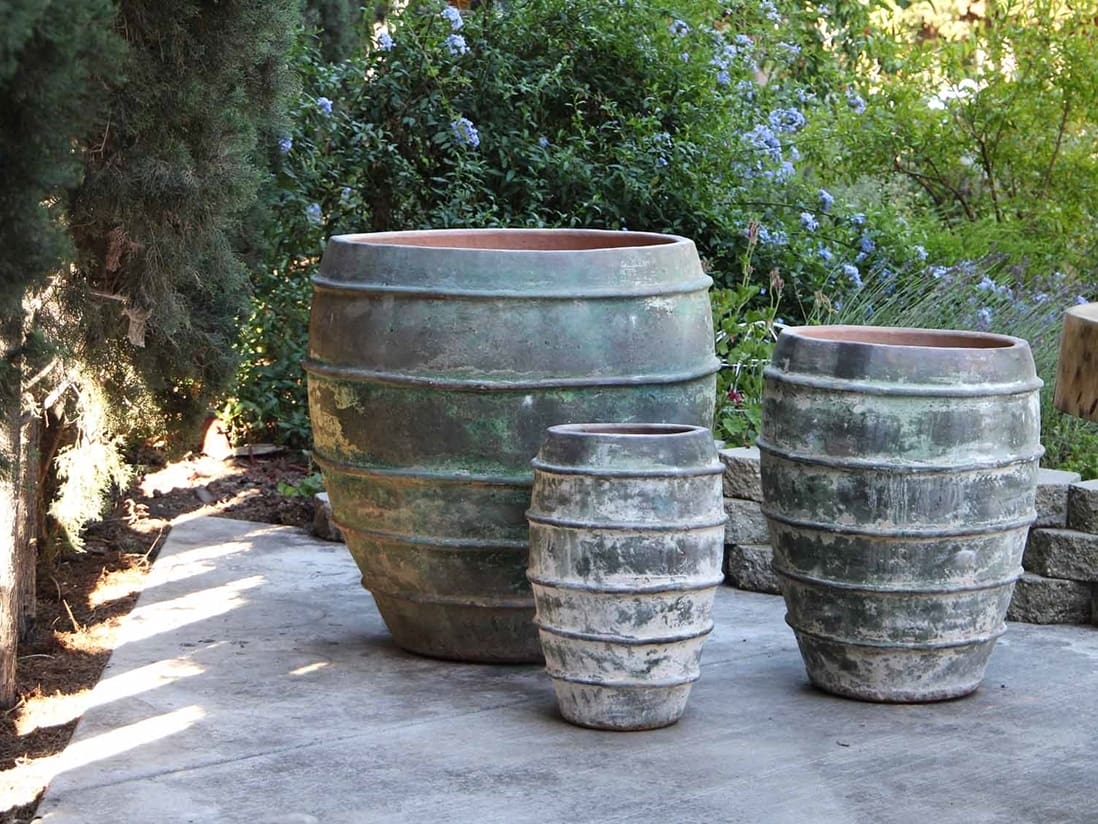 Lined Jar Planter — Set of 3